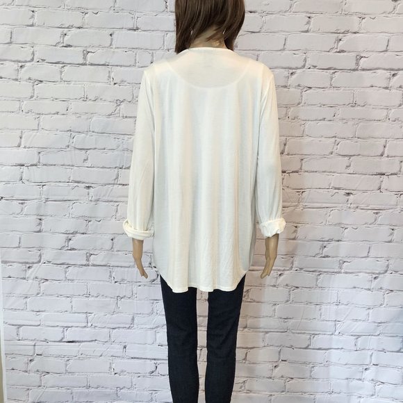 RXB, Boho long sleeve ivory embroidered blouse - Picture 5 of 9